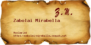 Zabolai Mirabella névjegykártya